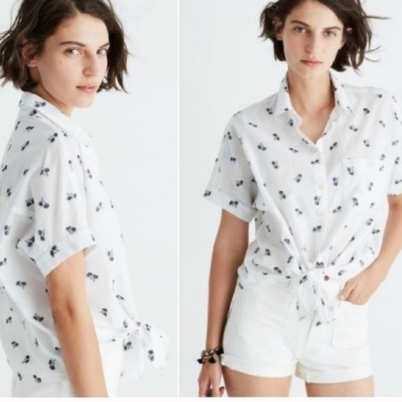 Madewell Tops - Madewell Tie Palm Tree Top
